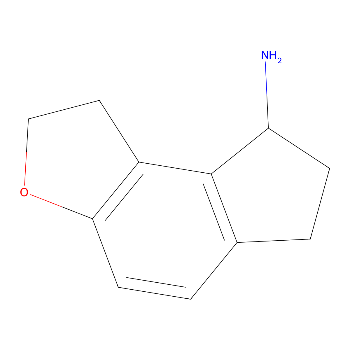 1H,2H,6H,7H,8H-indeno[5,4-b]furan-8-amine molecular structure, CAS 1337124-13-6