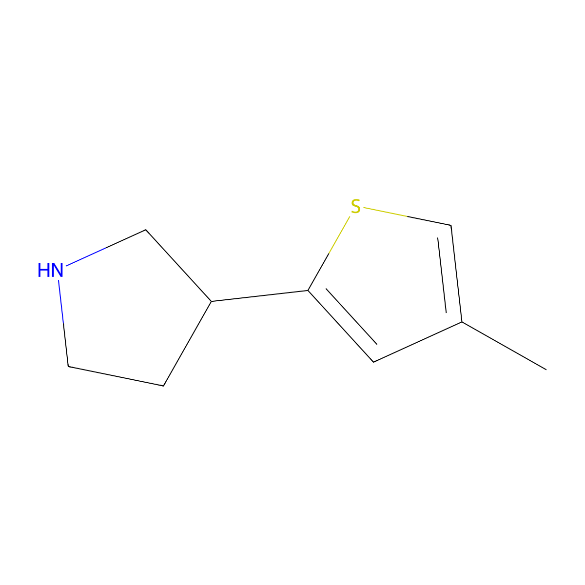 3-(4-Methylthiophen-2-yl)pyrrolidine molecular structure, CAS 1337131-76-6