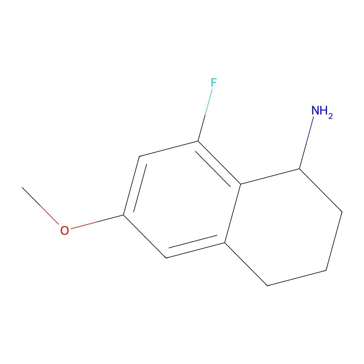 8-Fluoro-6-methoxy-1,2,3,4-tetrahydronaphthalen-1-amine molecular structure, CAS 1337138-17-6