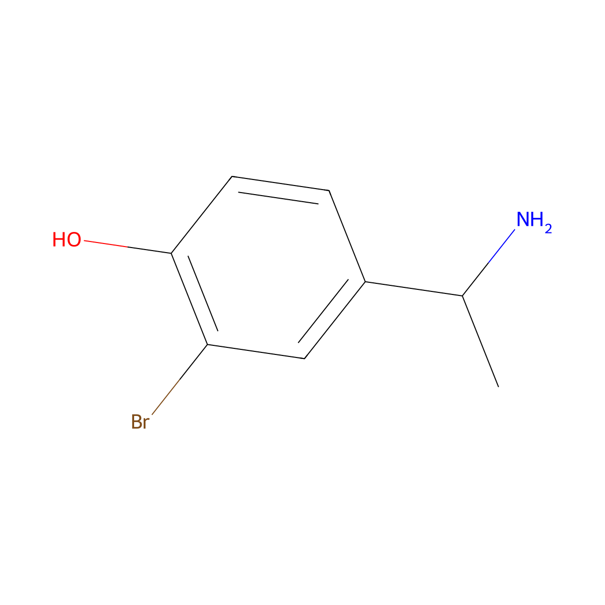 4-(1-Aminoethyl)-2-bromophenol molecular structure, CAS 1337139-52-2
