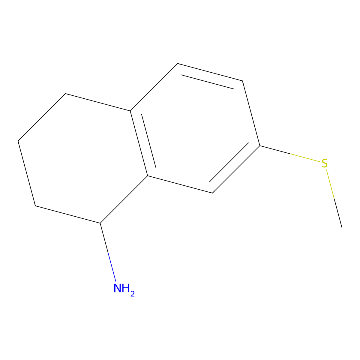 7-(Methylsulfanyl)-1,2,3,4-tetrahydronaphthalen-1-amine molecular structure, CAS 1337142-78-5