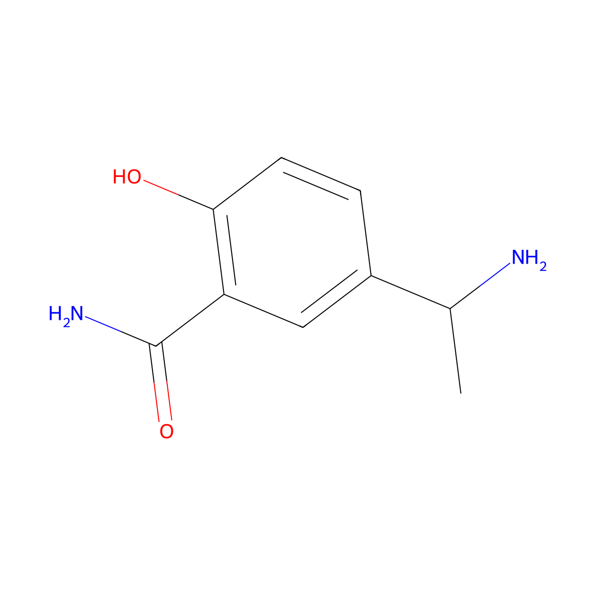 5-(1-Aminoethyl)-2-hydroxybenzamide molecular structure, CAS 1337167-00-6