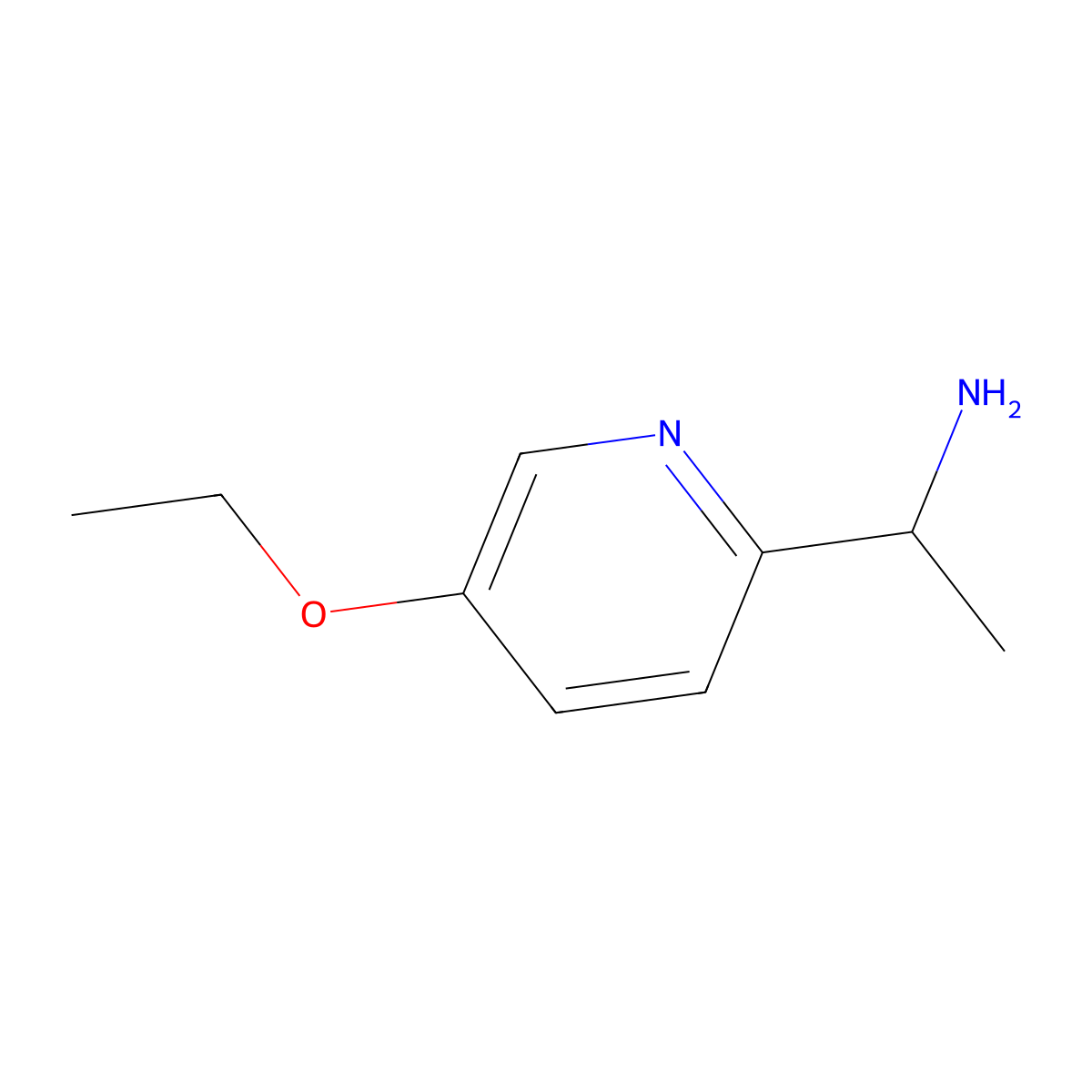 1-(5-Ethoxypyridin-2-yl)ethan-1-amine molecular structure, CAS 1337170-67-8