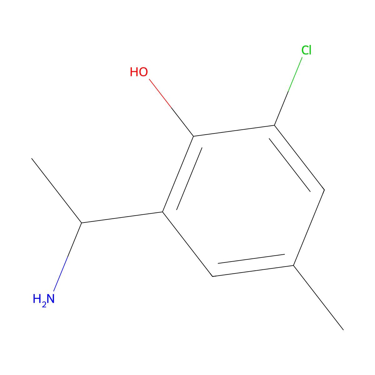 2-(1-Aminoethyl)-6-chloro-4-methylphenol molecular structure, CAS 1337174-53-4