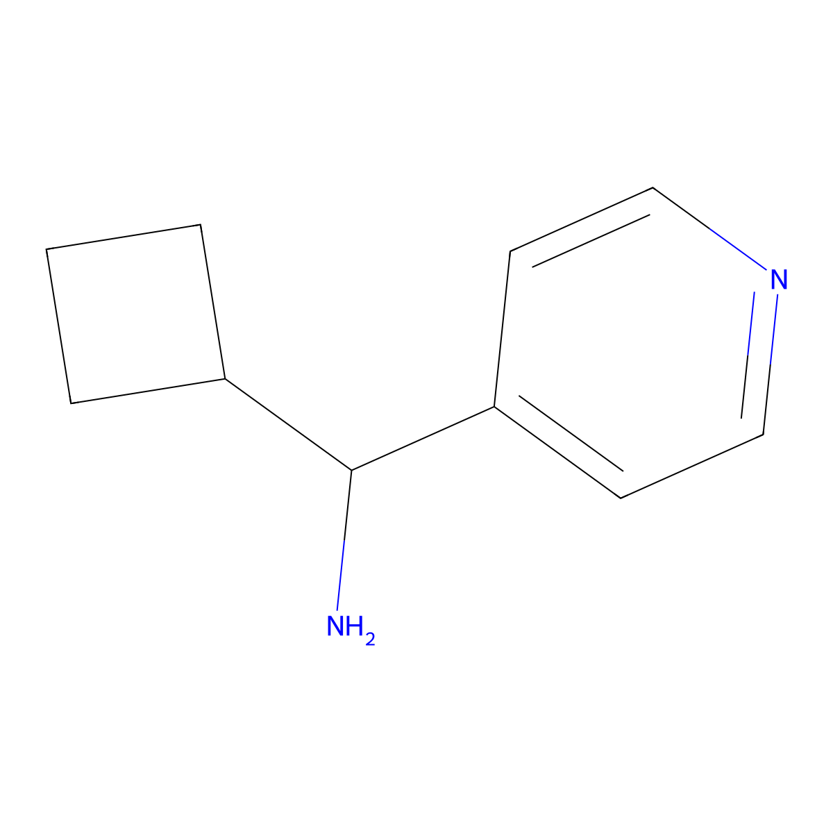 Cyclobutyl(pyridin-4-yl)methanamine molecular structure, CAS 1337175-70-8