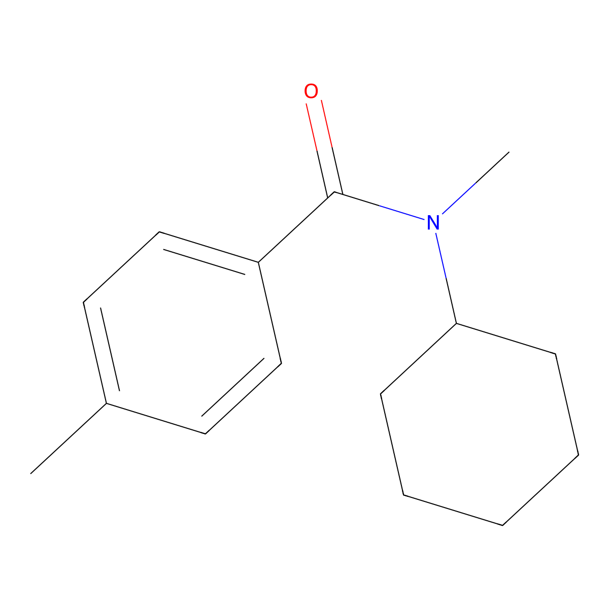 N-cyclohexyl-N,4-dimethylbenzamide molecular structure, CAS 133718-17-9
