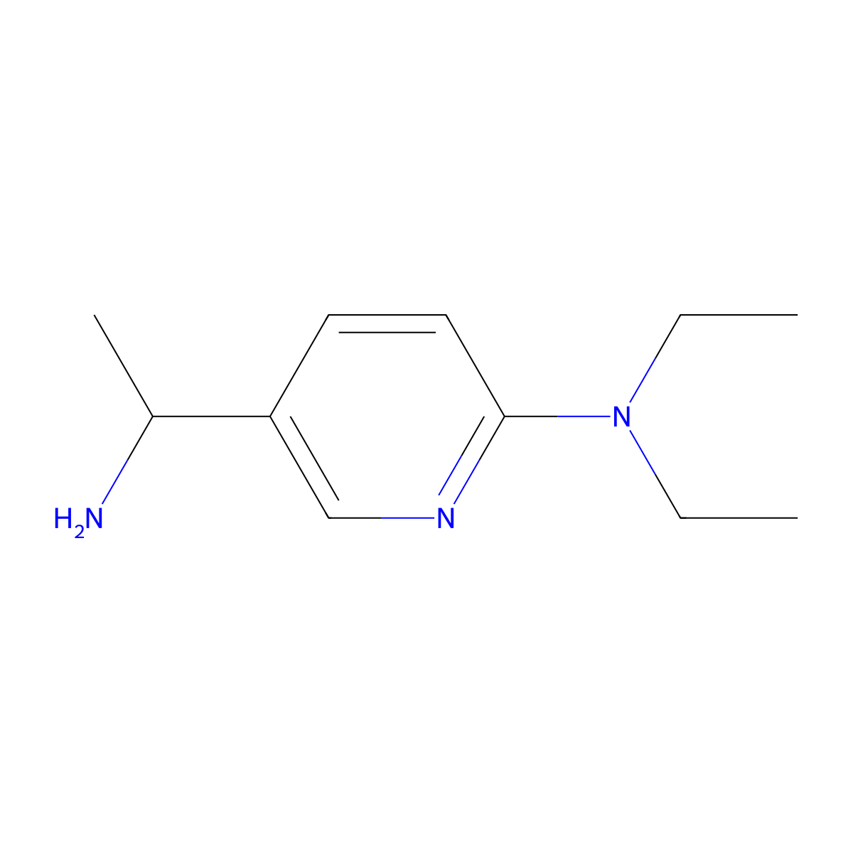 5-(1-Aminoethyl)-N,N-diethylpyridin-2-amine molecular structure, CAS 1337180-70-7