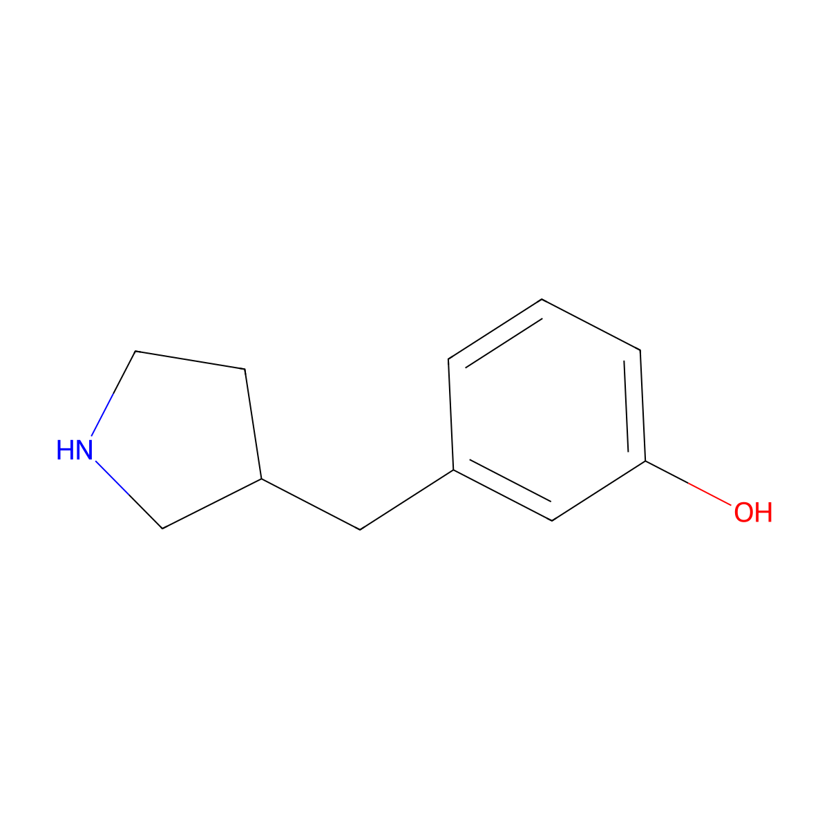 3-[(Pyrrolidin-3-yl)methyl]phenol molecular structure, CAS 1337198-66-9
