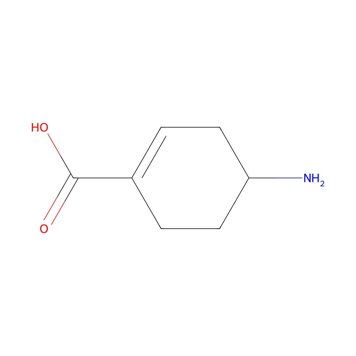 4-Aminocyclohex-1-ene-1-carboxylic acid molecular structure, CAS 13372-08-2