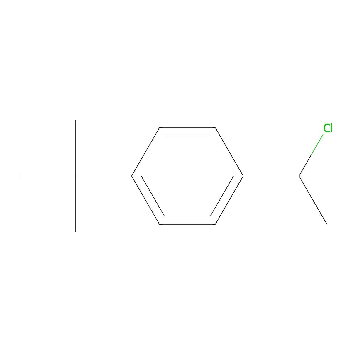 1-tert-Butyl-4-(1-chloroethyl)benzene molecular structure, CAS 13372-41-3