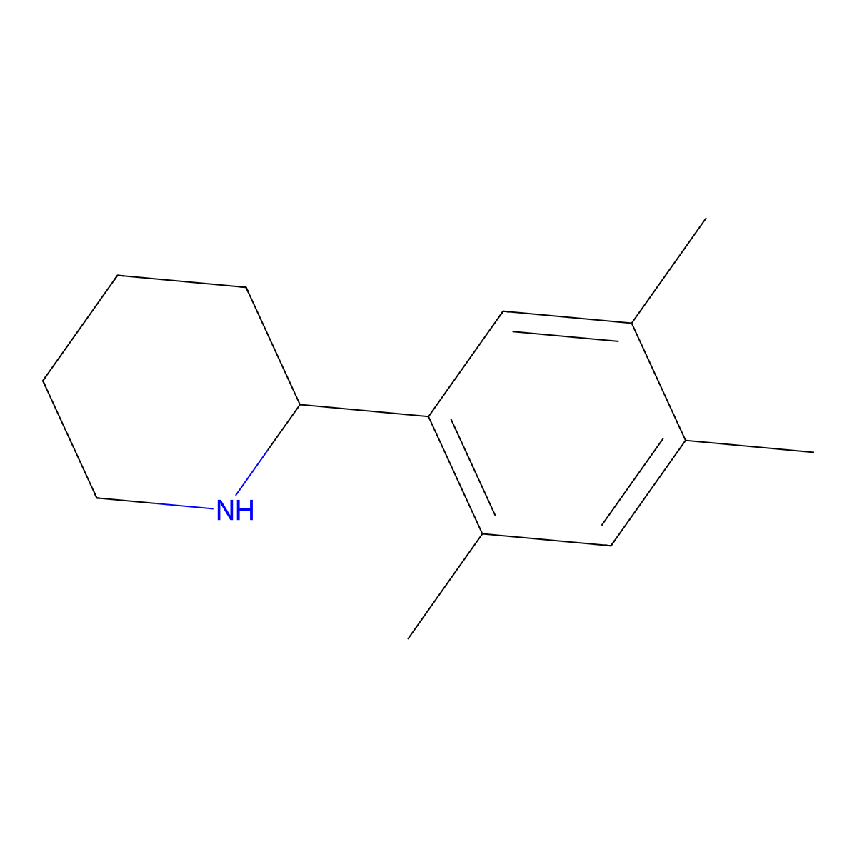 2-(2,4,5-Trimethylphenyl)piperidine molecular structure, CAS 1337204-64-4