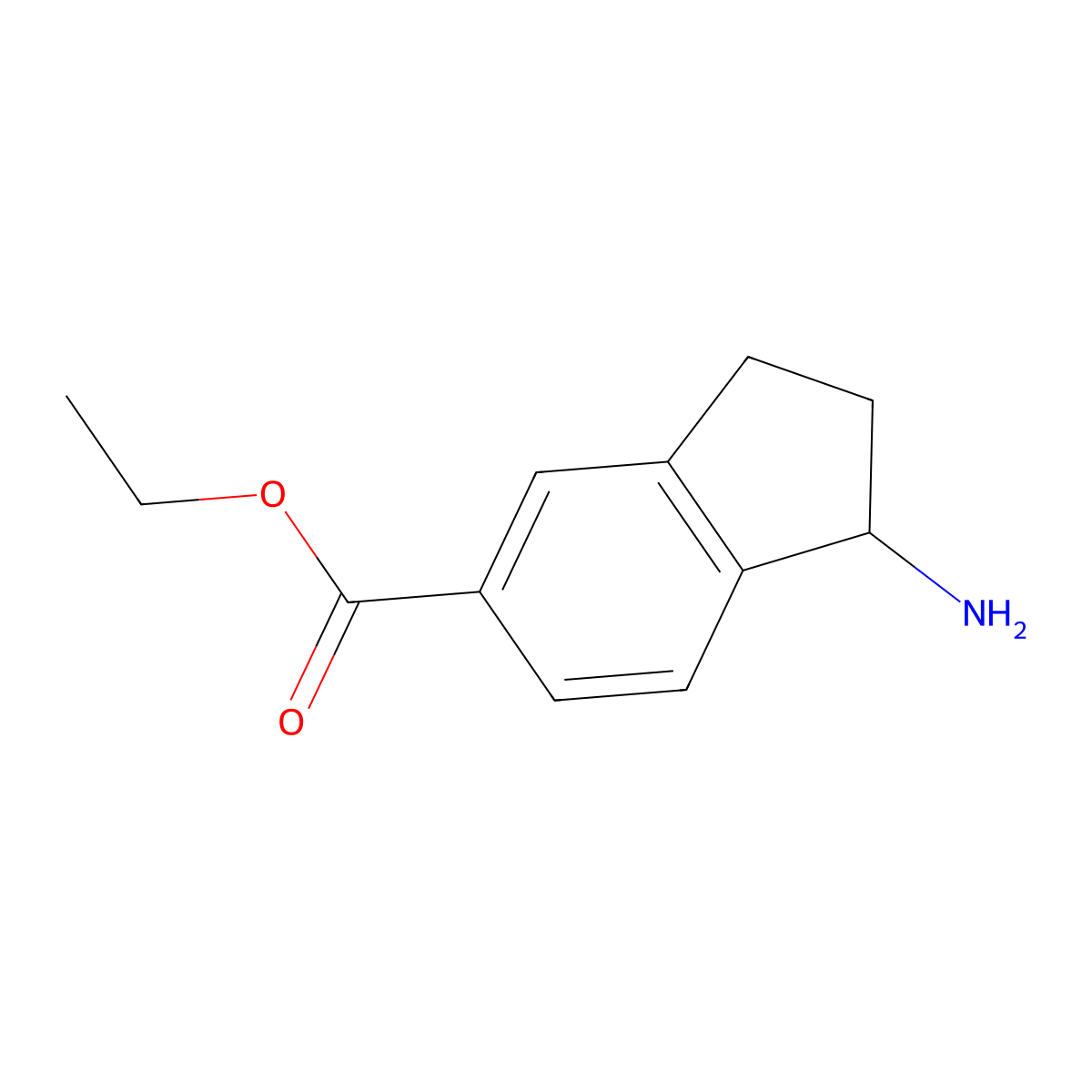ethyl 1-amino-2,3-dihydro-1H-indene-5-carboxylate molecular structure, CAS 1337208-82-8