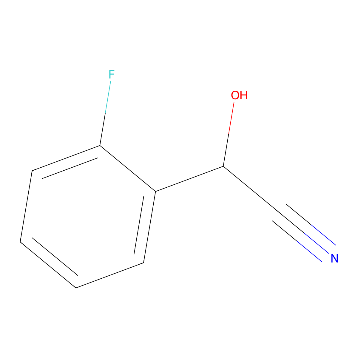 2-(2-Fluorophenyl)-2-hydroxyacetonitrile molecular structure, CAS 133721-88-7