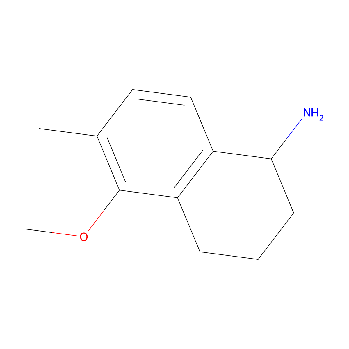 5-Methoxy-6-methyl-1,2,3,4-tetrahydronaphthalen-1-amine molecular structure, CAS 1337210-61-3