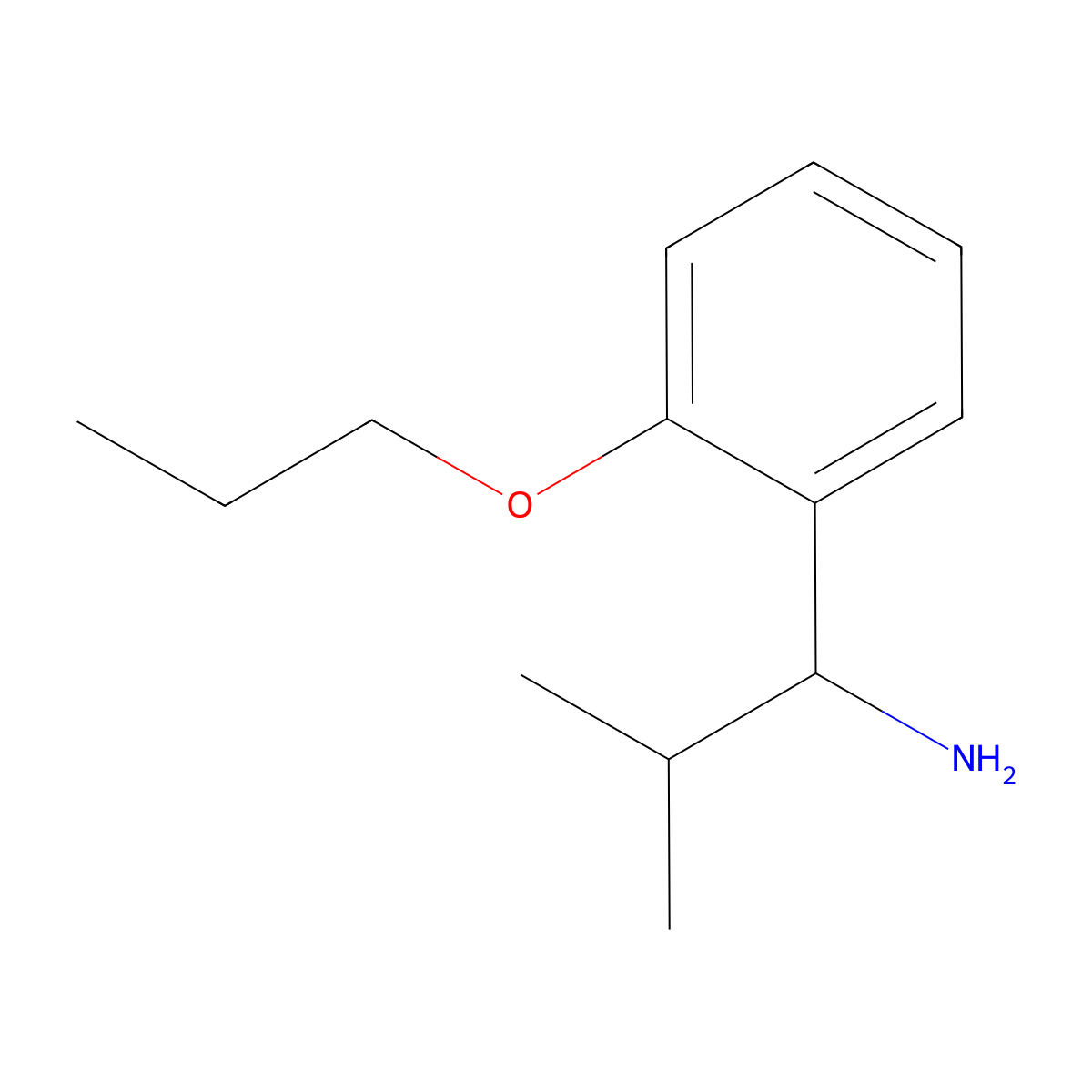 2-Methyl-1-(2-propoxyphenyl)propan-1-amine molecular structure, CAS 1337213-45-2