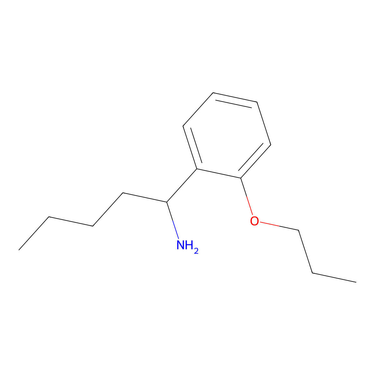 1-(2-Propoxyphenyl)pentan-1-amine molecular structure, CAS 1337213-52-1