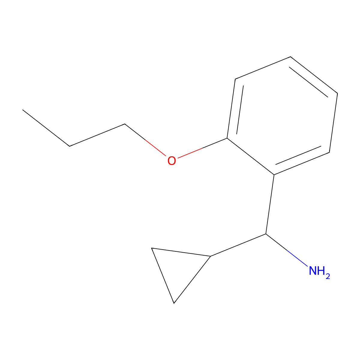 Cyclopropyl(2-propoxyphenyl)methanamine molecular structure, CAS 1337213-77-0