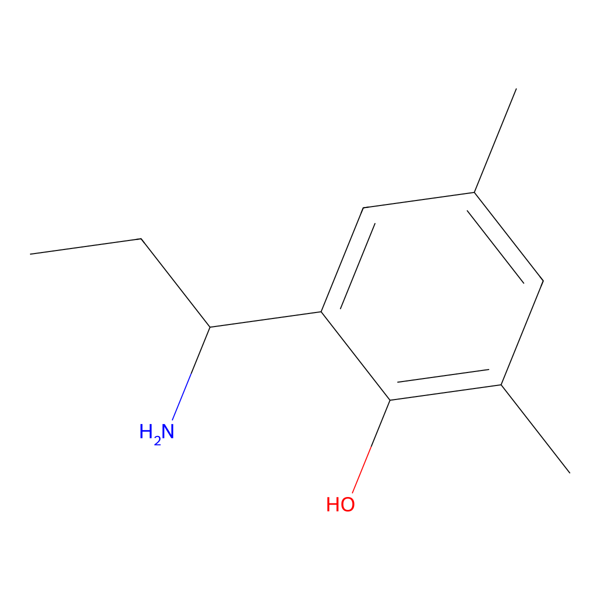 2-(1-Aminopropyl)-4,6-dimethylphenol molecular structure, CAS 1337233-33-6