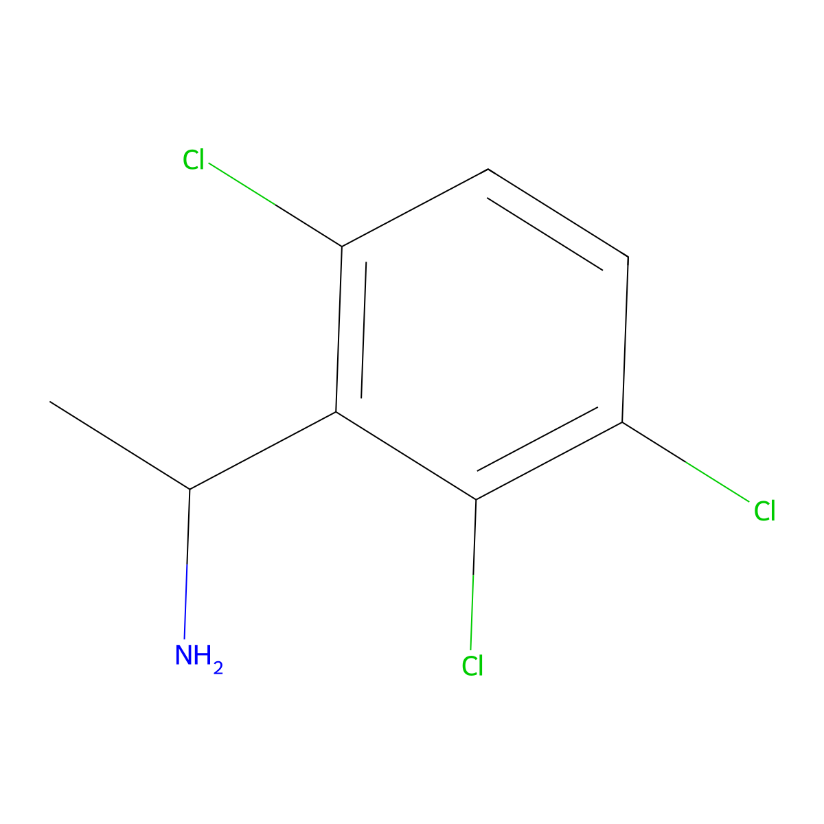 1-(2,3,6-Trichlorophenyl)ethanamine molecular structure, CAS 1337243-83-0