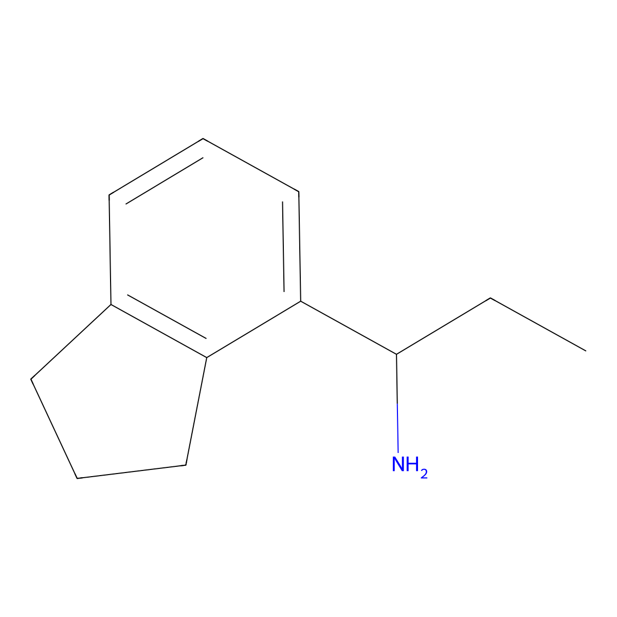 1-(2,3-Dihydro-1H-inden-4-yl)propan-1-amine molecular structure, CAS 1337248-91-5