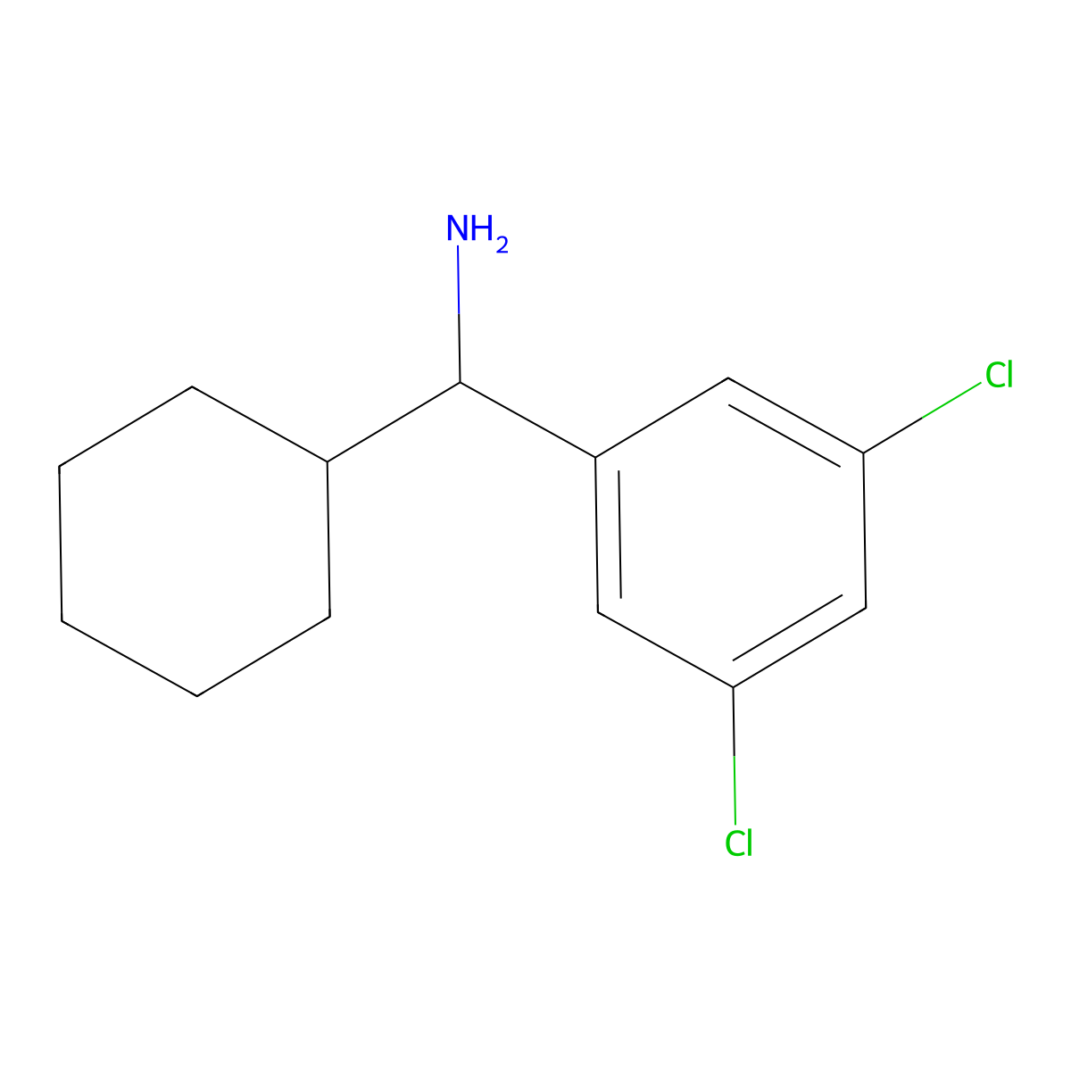1-Cyclohexyl-1-(3,5-dichlorophenyl)methanamine molecular structure, CAS 1337262-68-6