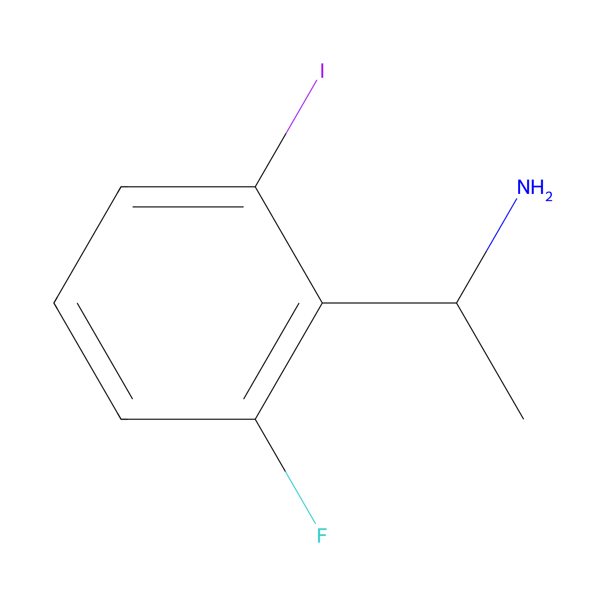 1-(2-Fluoro-6-iodophenyl)ethan-1-amine molecular structure, CAS 1337263-28-1