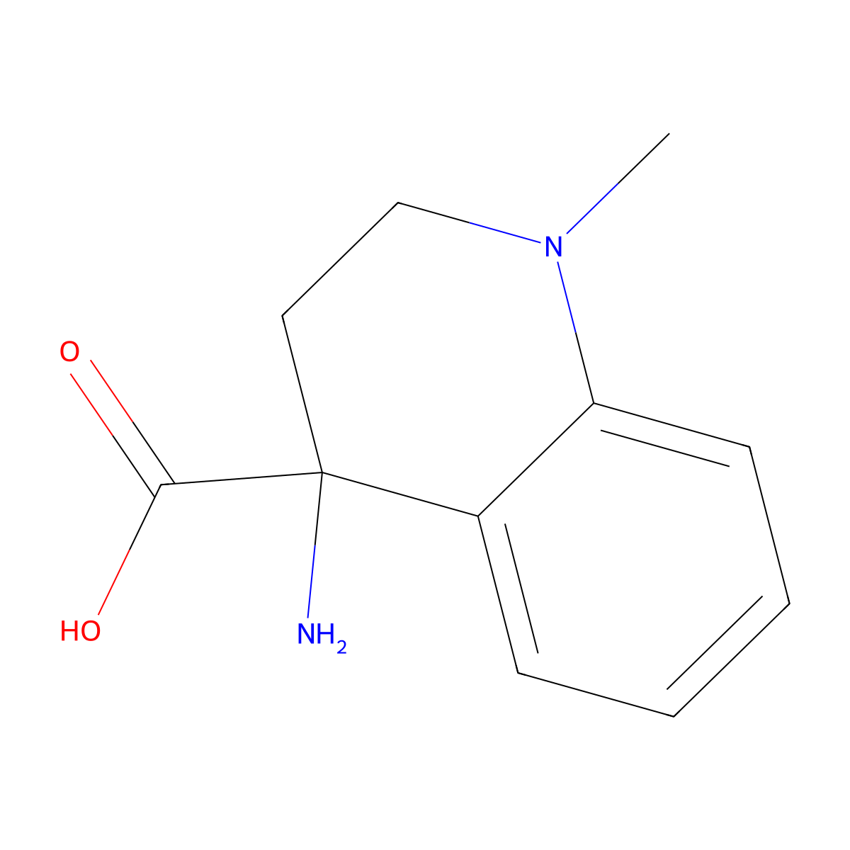 4-Amino-1-methyl-1,2,3,4-tetrahydroquinoline-4-carboxylic acid molecular structure, CAS 1337264-95-5