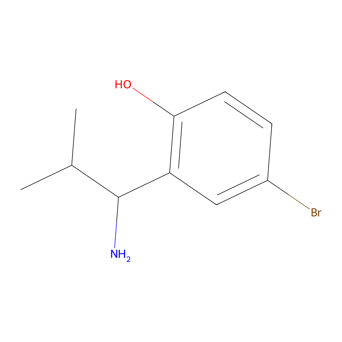 2-(1-Amino-2-methylpropyl)-4-bromophenol molecular structure, CAS 1337266-12-2