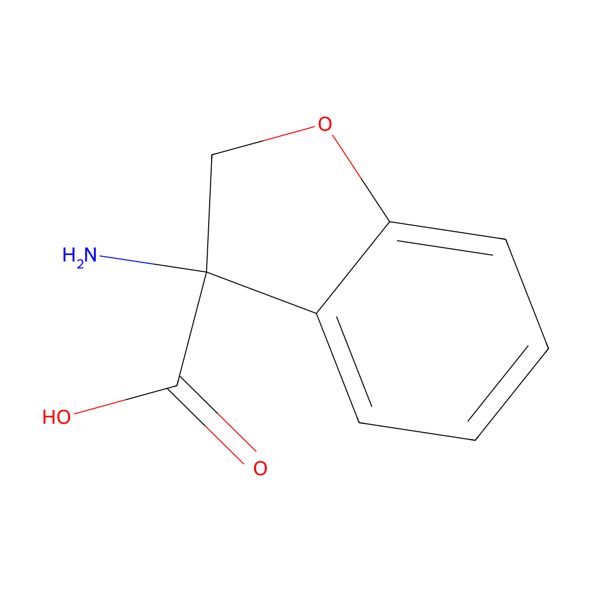 3-Amino-2,3-dihydrobenzofuran-3-carboxylic acid molecular structure, CAS 1337276-87-5