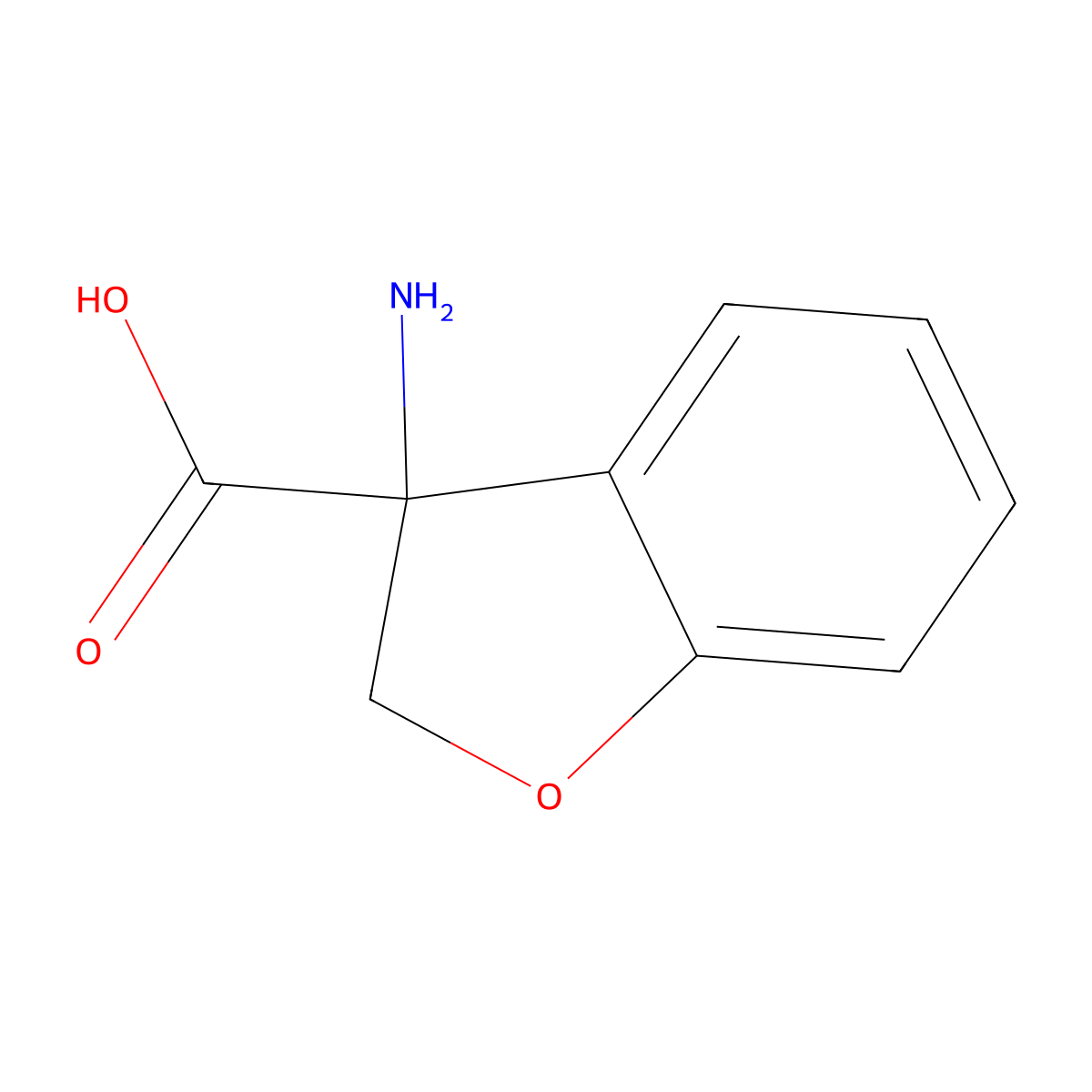3-Amino-2,3-dihydrobenzofuran-3-carboxylic acid molecular structure, CAS 1337276-87-5