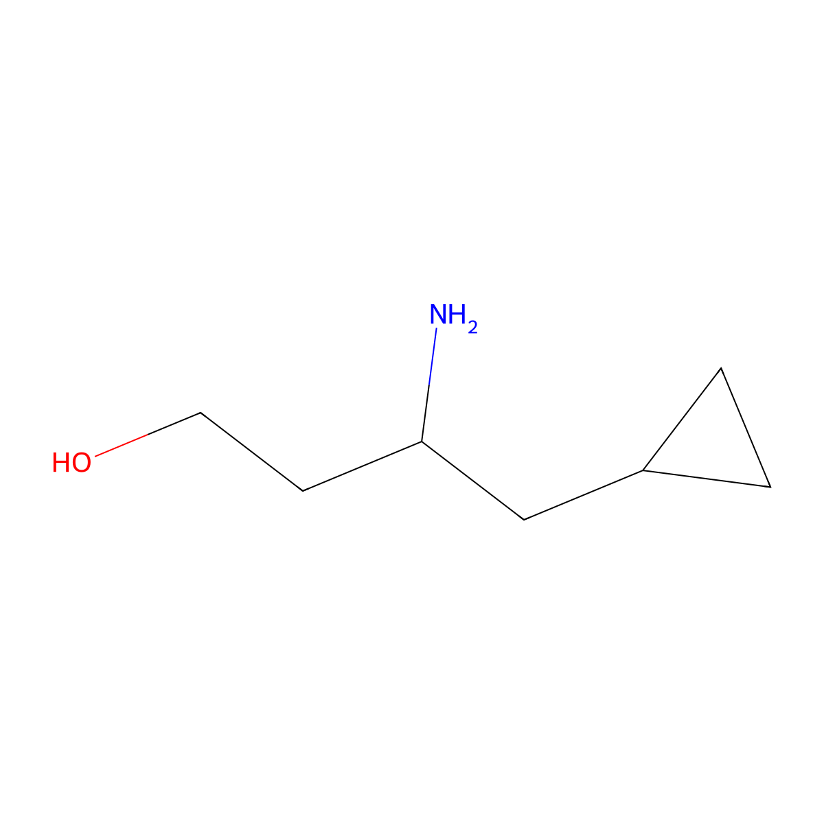 3-Amino-4-cyclopropylbutan-1-OL molecular structure, CAS 1337279-47-6