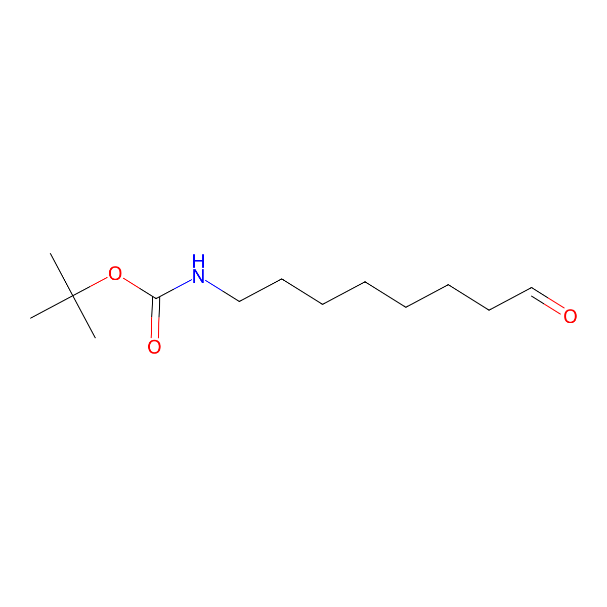 Tert-butyl (8-oxooctyl)carbamate molecular structure, CAS 133728-26-4