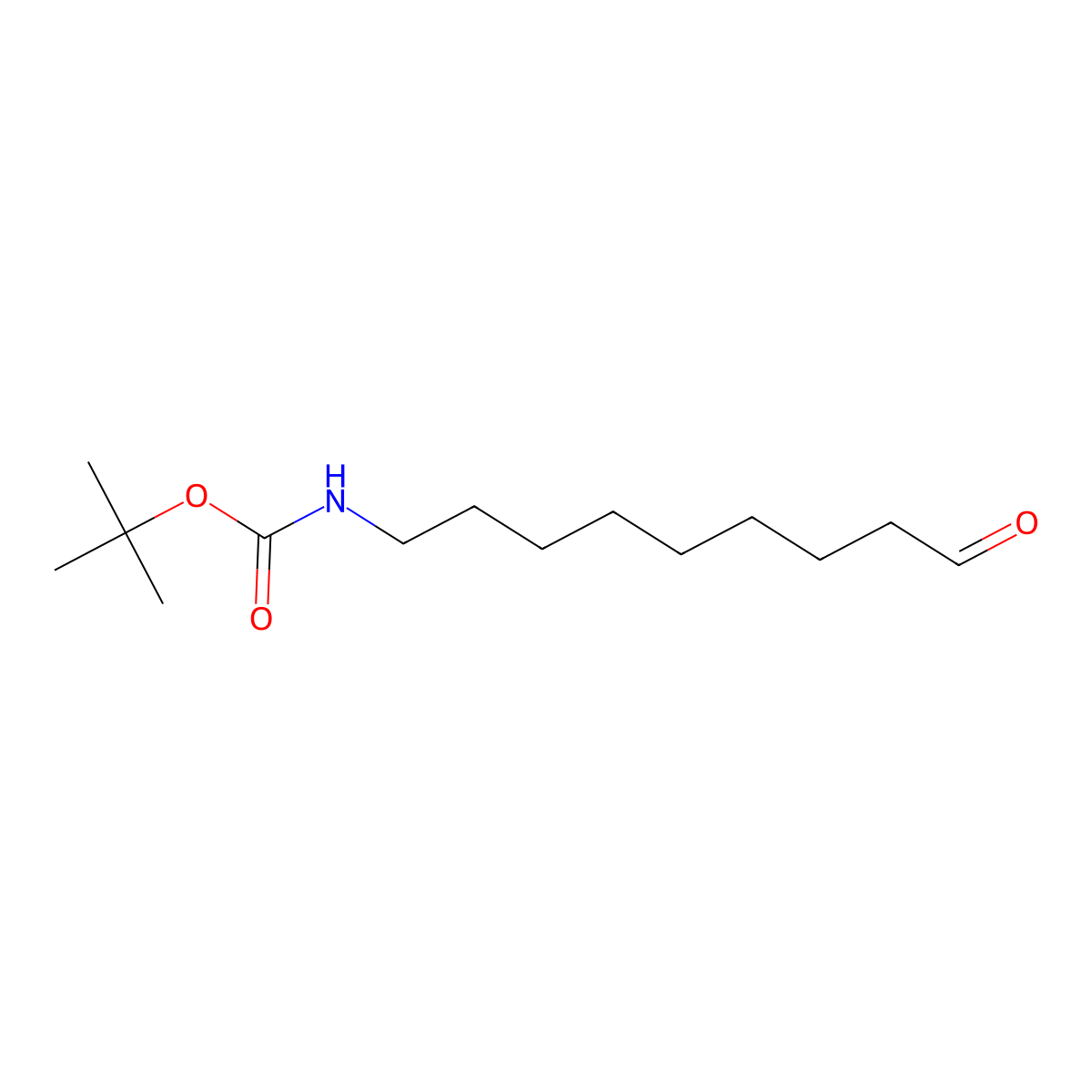 Tert-butyl (9-oxononyl)carbamate molecular structure, CAS 133728-27-5
