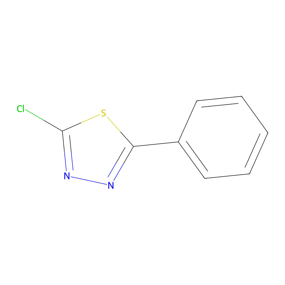 2-Chloro-5-phenyl-1,3,4-thiadiazole molecular structure, CAS 13373-11-0