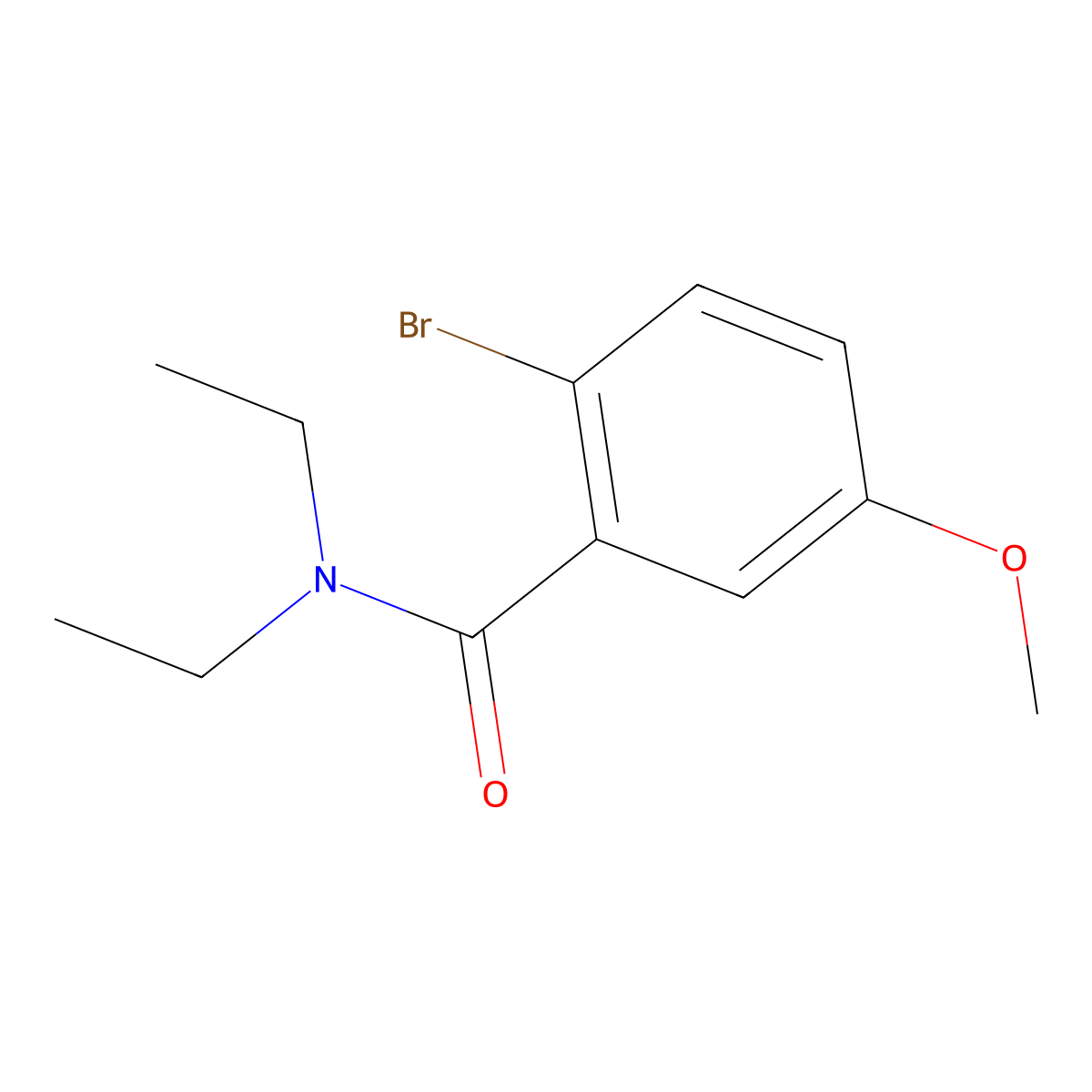 2-bromo-N,N-diethyl-5-methoxybenzamide molecular structure, CAS 133730-33-3