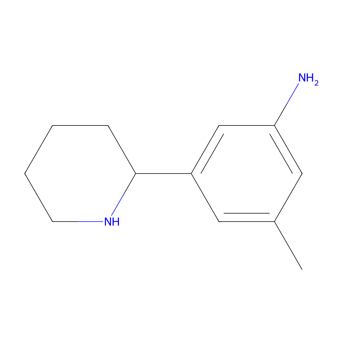 3-Methyl-5-(piperidin-2-YL)aniline molecular structure, CAS 1337303-31-7
