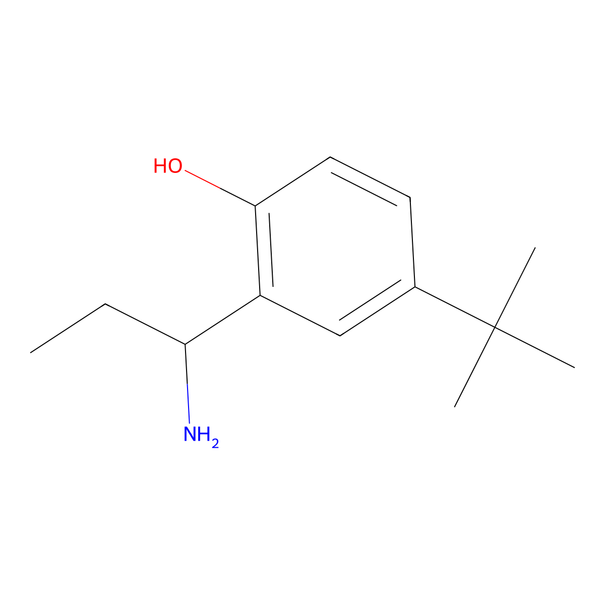 2-(1-Aminopropyl)-4-tert-butylphenol molecular structure, CAS 1337327-43-1