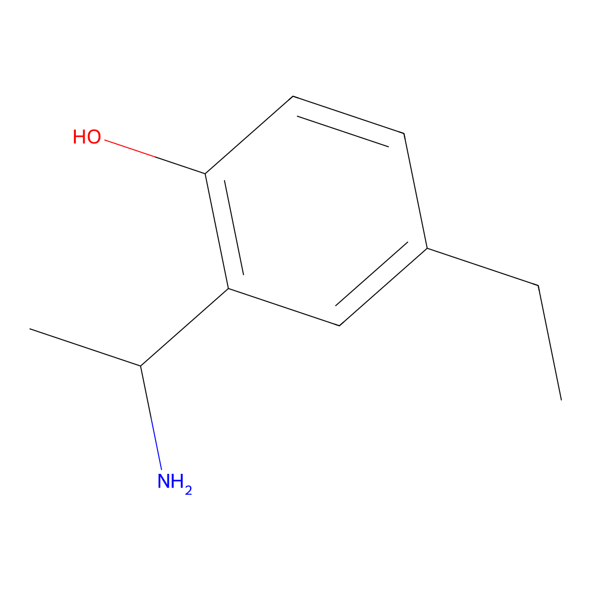 2-(1-Aminoethyl)-4-ethylphenol molecular structure, CAS 1337329-72-2