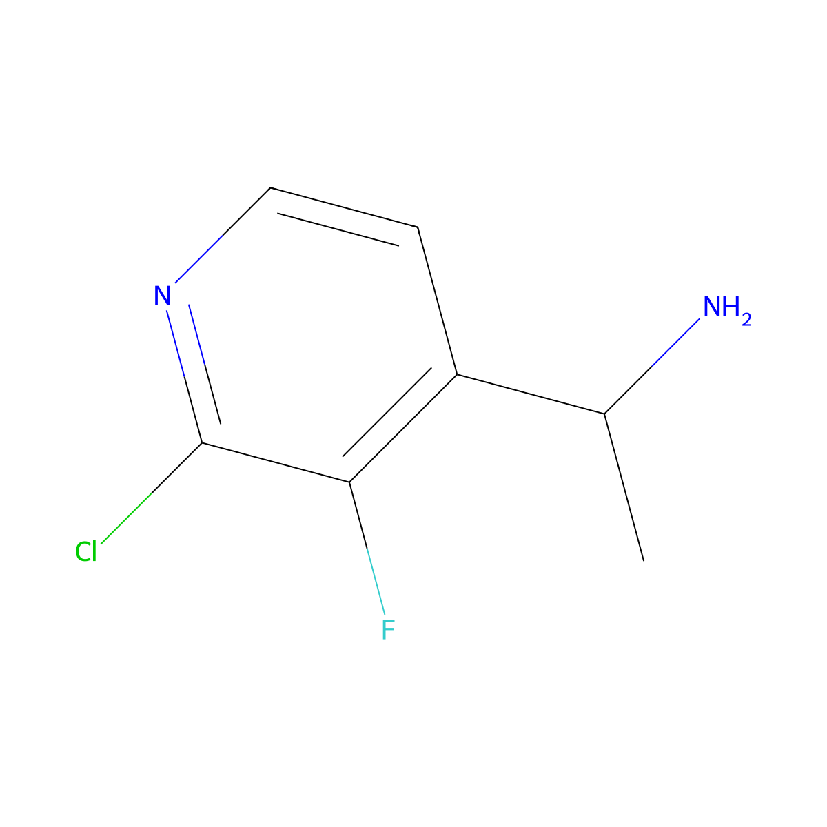 1-(2-Chloro-3-fluoropyridin-4-yl)ethan-1-amine molecular structure, CAS 1337334-03-8