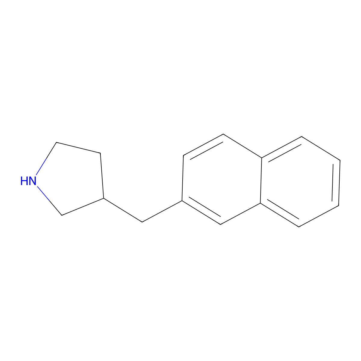 3-[(Naphthalen-2-yl)methyl]pyrrolidine molecular structure, CAS 1337336-03-4