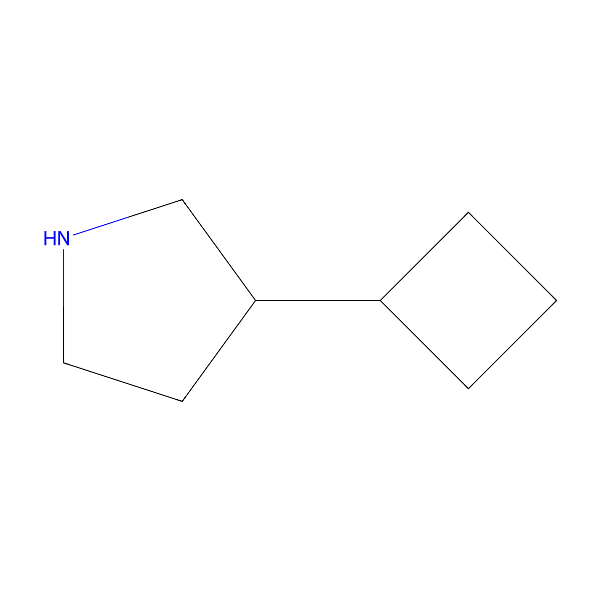 3-Cyclobutylpyrrolidine molecular structure, CAS 1337336-36-3