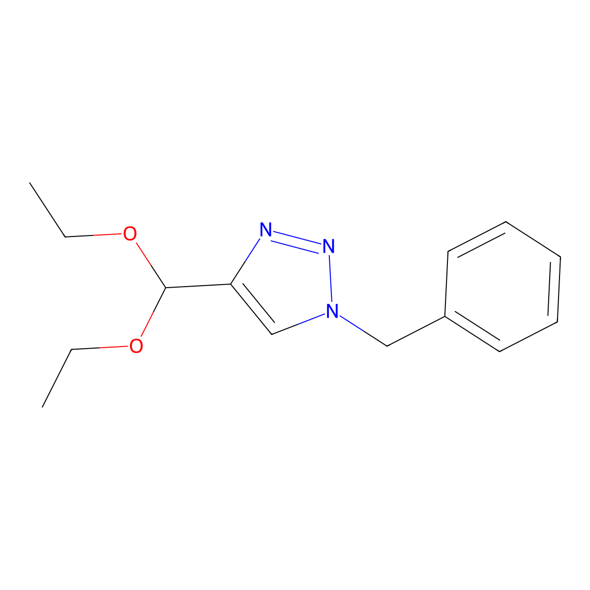 1-benzyl-4-(diethoxymethyl)-1H-1,2,3-triazole molecular structure, CAS 133735-81-6