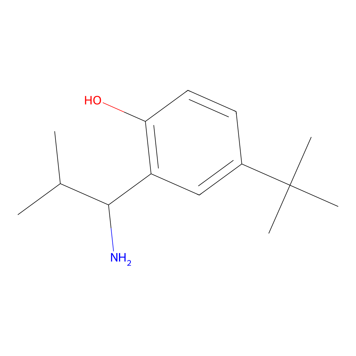 2-(1-Amino-2-methylpropyl)-4-tert-butylphenol molecular structure, CAS 1337352-64-3