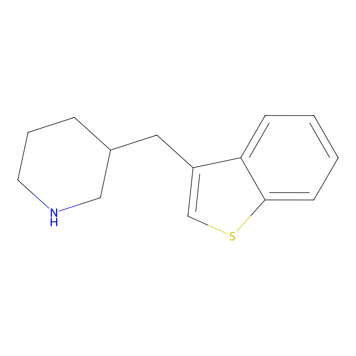 3-[(1-Benzothiophen-3-yl)methyl]piperidine molecular structure, CAS 1337357-45-5