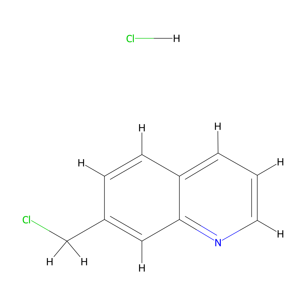 7-(Chloromethyl)quinoline hydrochloride molecular structure, CAS 133739-63-6
