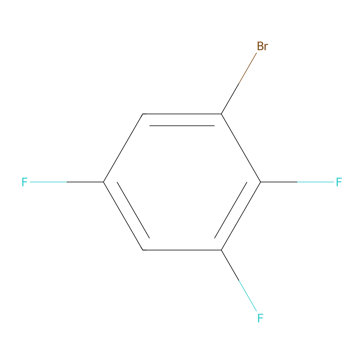 1-Bromo-2,3,5-trifluorobenzene molecular structure, CAS 133739-70-5