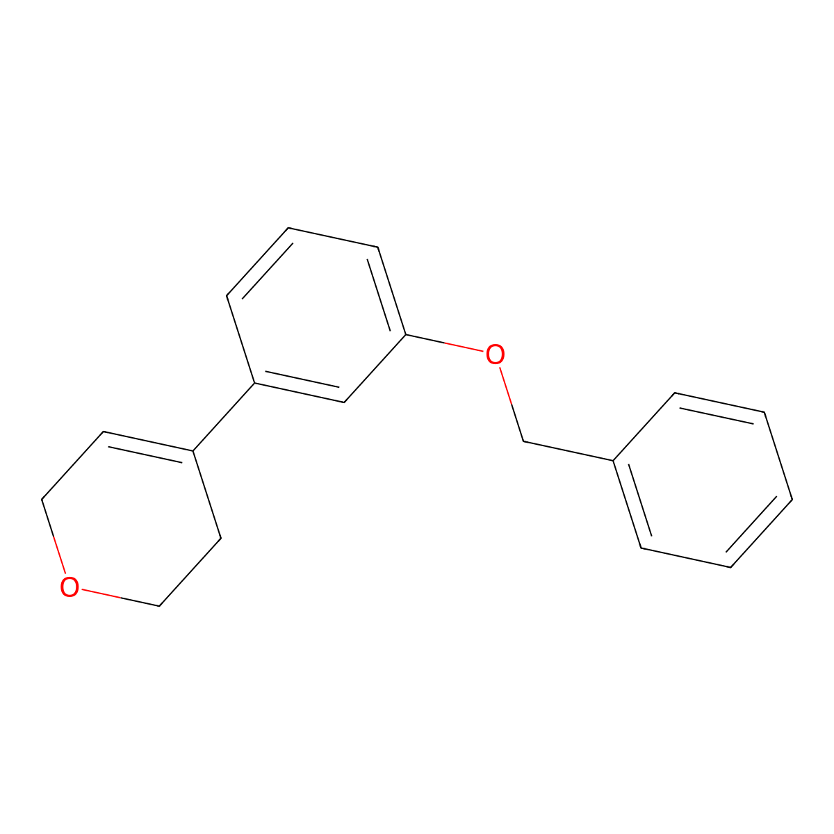 3,6-Dihydro-4-[3-(phenylmethoxy)phenyl]-2H-pyran molecular structure, CAS 133739-91-0
