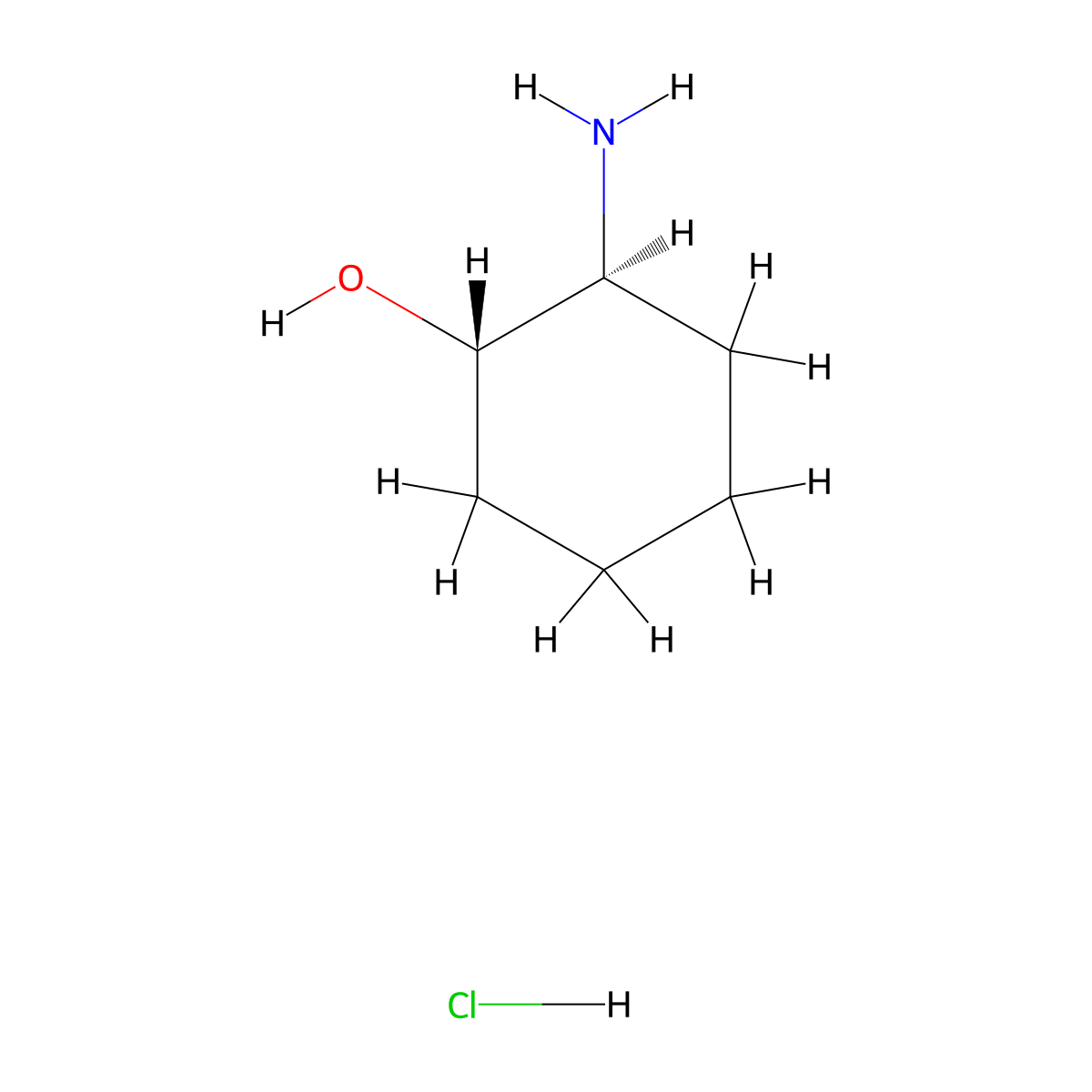 (1S,2S)-2-Aminocyclohexanol hydrochloride molecular structure, CAS 13374-30-6