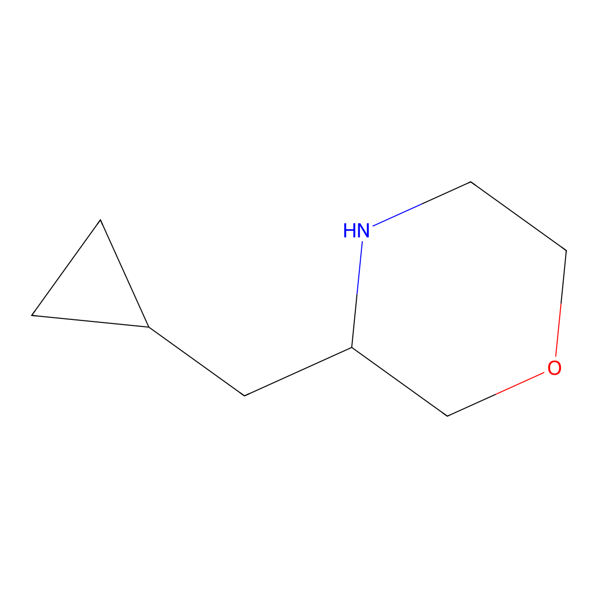 3-(Cyclopropylmethyl)morpholine molecular structure, CAS 1337410-09-9