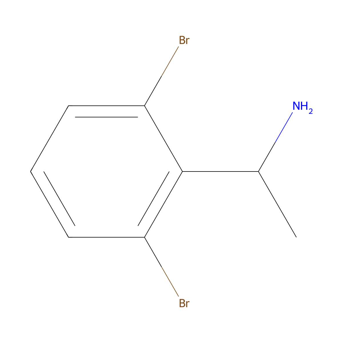 1-(2,6-Dibromophenyl)ethan-1-amine molecular structure, CAS 1337418-04-8